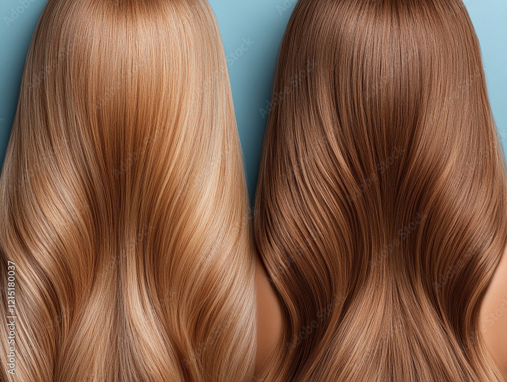 Fototapeta premium Stunning comparison of two beautiful hair colors