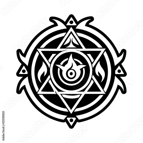 Fusion sigil symbol icon in solid style