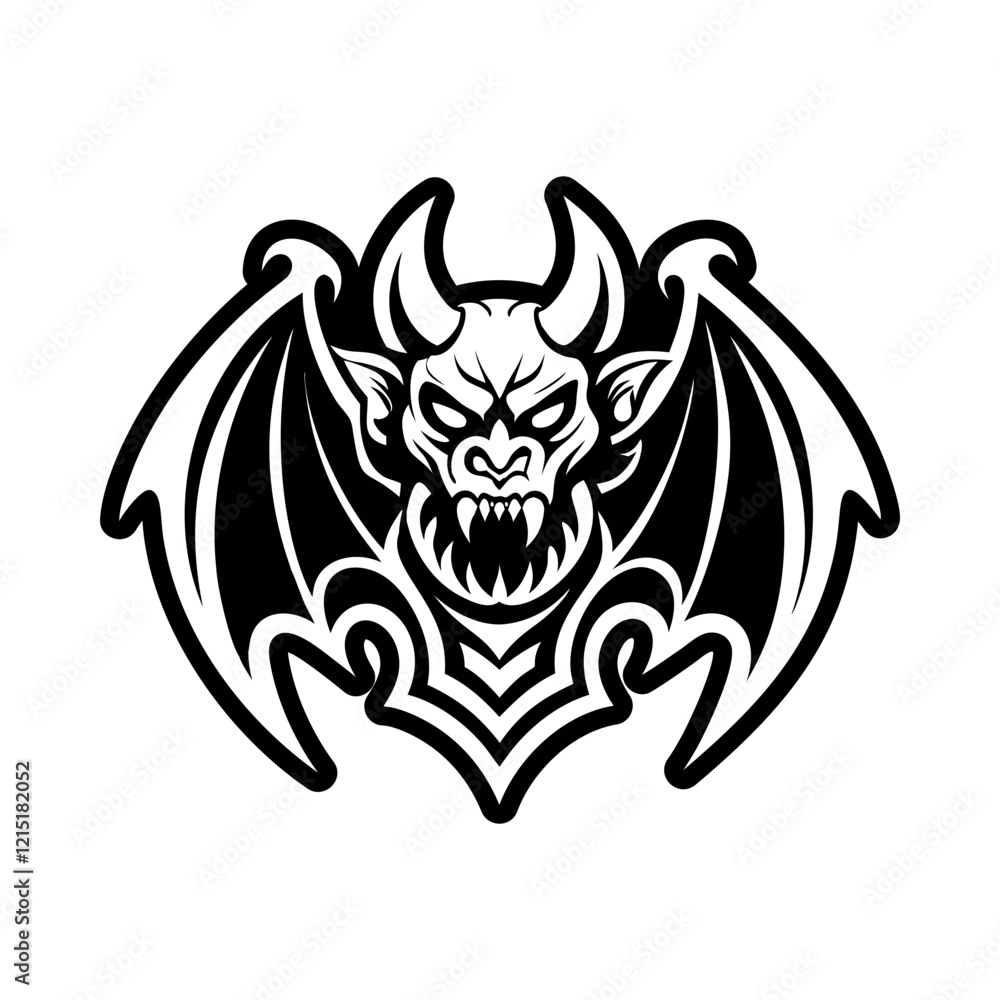 Fototapeta premium Gargoyle symbol icon in filled style