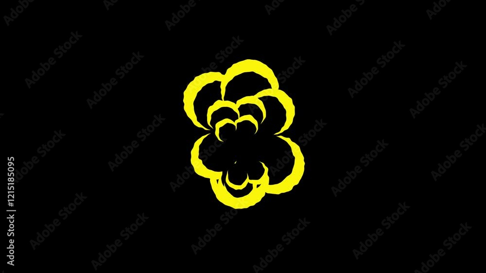 Smoke Rising Above 2d Cartoon FX 4K animation, chroma key, Steam ...