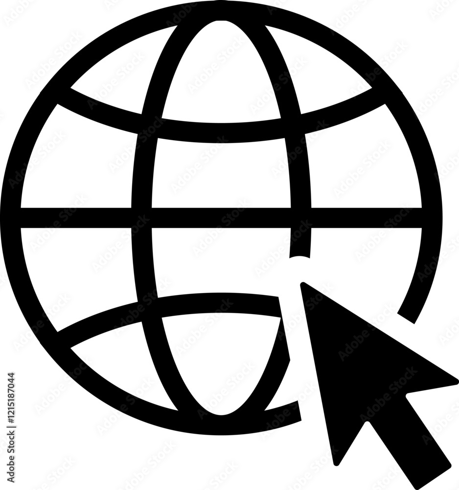 Website Icon with click sign.Click Symbol.Click Web Website Icon with click sign.Click Symbol.Click Web