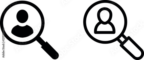 "Comprehensive Search Employee Vector Icon Set for Workforce Design"