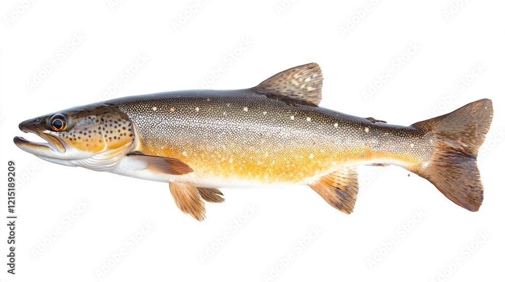 Freshwater trout fish with vibrant colors and distinctive markings Freshwater trout fish with vibrant colors and distinctive markings