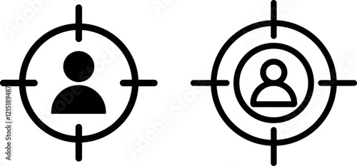 "Target Audience Vector Icon Set for Marketing and Outreach Designs"