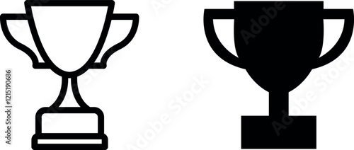 Wallpaper Mural "Champion Trophy Vector Icon Set for Achievement Designs" Torontodigital.ca