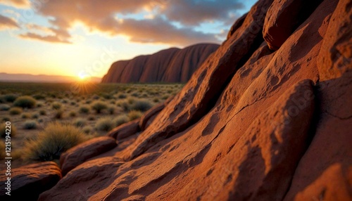 Dawn Uluru Close-Up