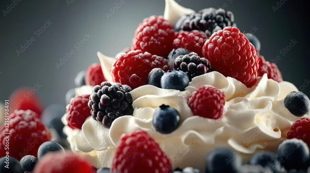 Delicious Berry Pavlova. Delicious Berry Pavlova.