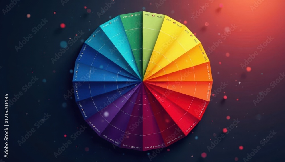 Fototapeta premium High-resolution image of a true color wheel with precise gradations , palette, tone