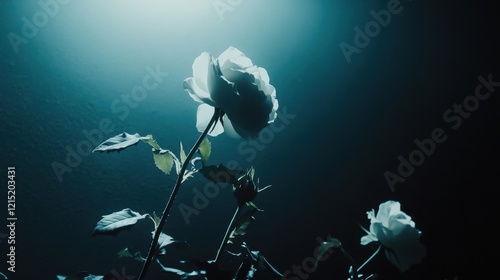 White Rose in Moonlight.