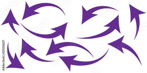 set of curved arrows icon