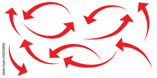 set of curved arrows icon