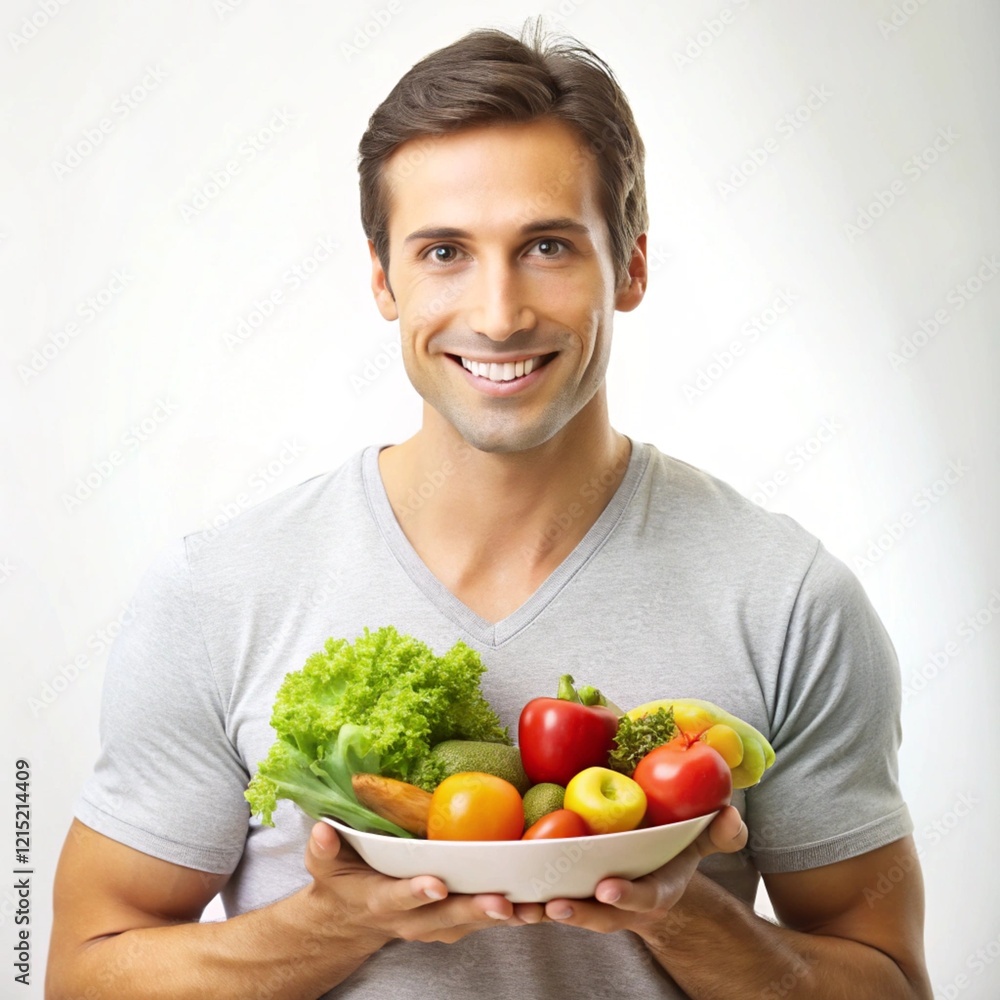 Isolated Mockup of a Man Holding Fresh Fruits, Promoting Health and Nutrition
Isolated Mockup of a Man Holding Fresh Fruits, Promoting Health and Nutrition
