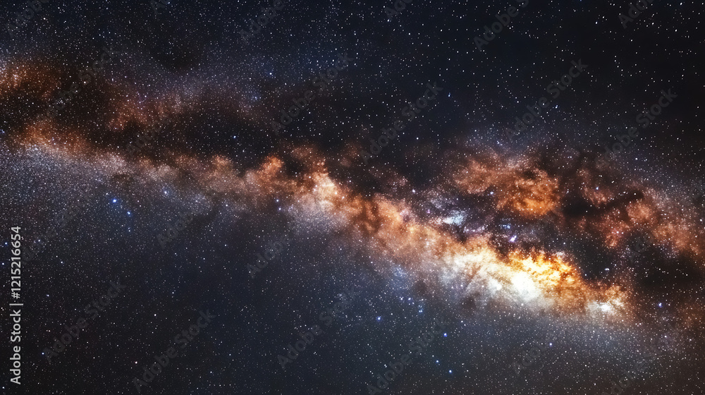 Night sky with stars and galaxy in outer space, universe background Night sky with stars and galaxy in outer space, universe background