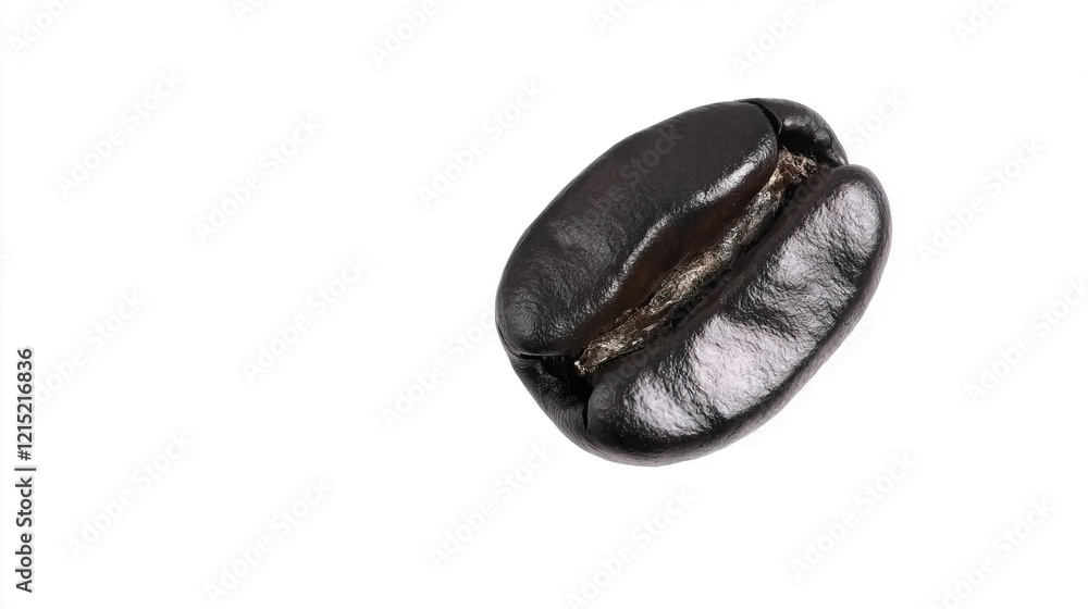 Isolated Black Coffee Bean on White Background Isolated Black Coffee Bean on White Background