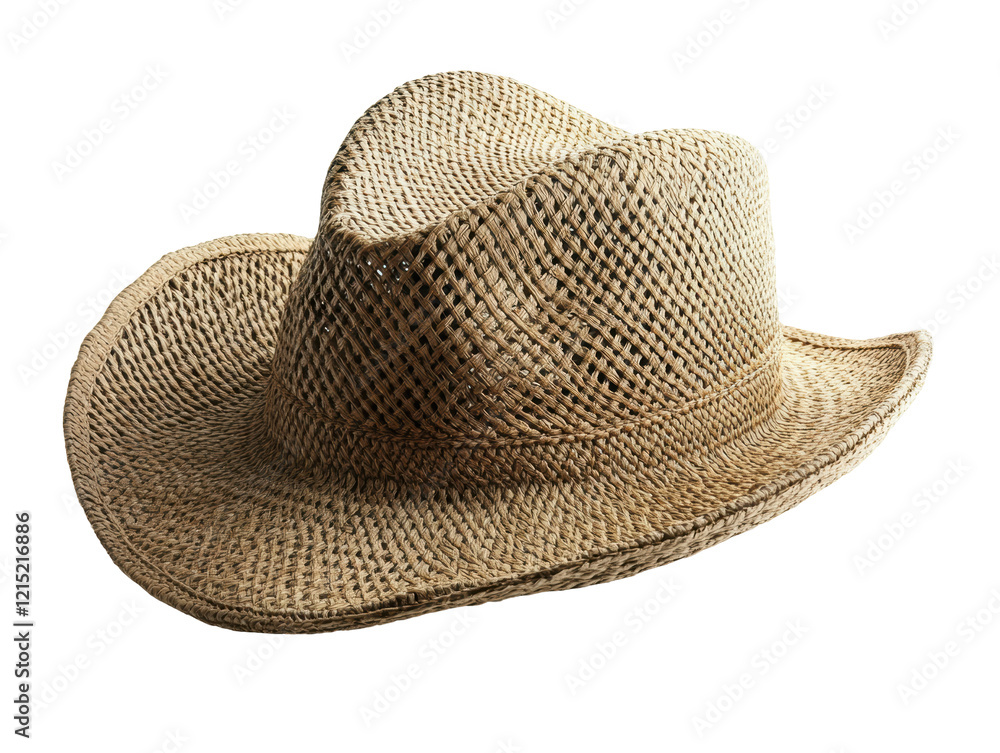 Isolated Straw Cowboy Hat Isolated Straw Cowboy Hat
