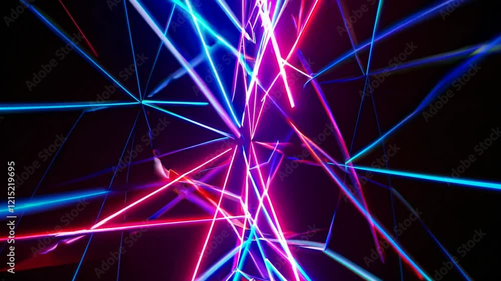 Laser Beam Patterns, Hexagonal Intersection, Transparent Medium, Dark Background, Scientific Research Laser Beam Patterns, Hexagonal Intersection, Transparent Medium, Dark Background, Scientific Research