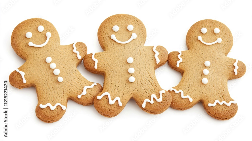 Delicious Gingerbread Cookies in Fun Shapes with Icing Decor Delicious Gingerbread Cookies in Fun Shapes with Icing Decor