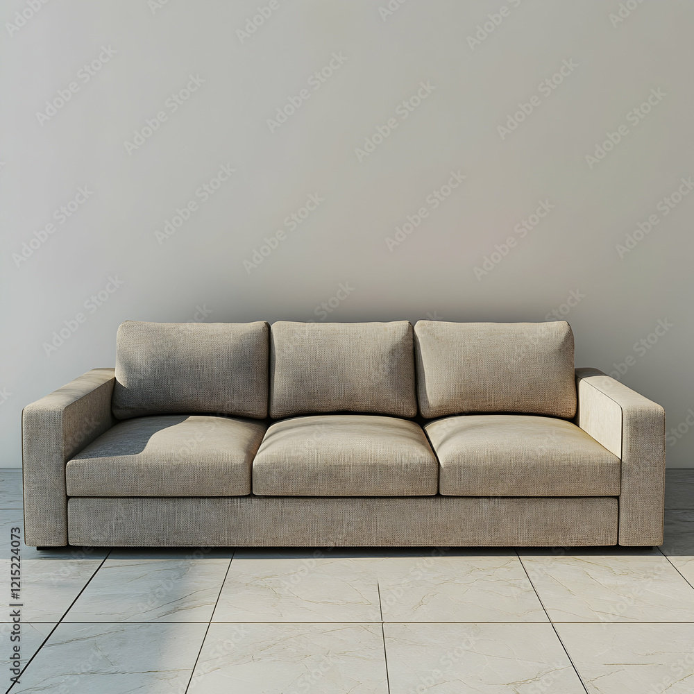 Naklejka premium gray sofa with light gray background