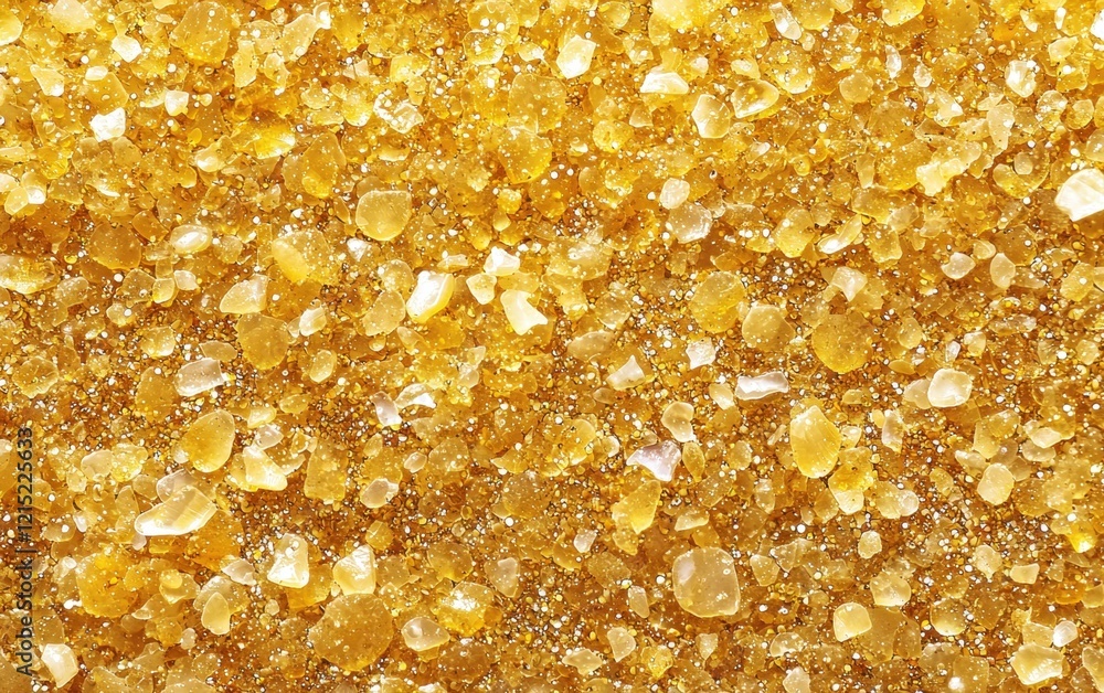 Close-up of golden beach sand with tiny seashells and sparkling grains Close-up of golden beach sand with tiny seashells and sparkling grains