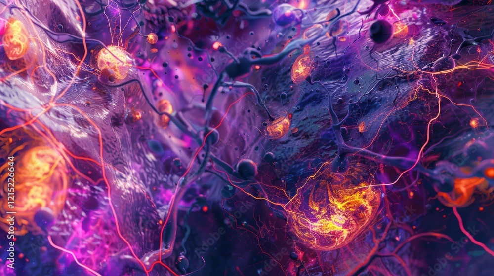 Fototapeta premium Digital representation of AI-powered brain research innovations.