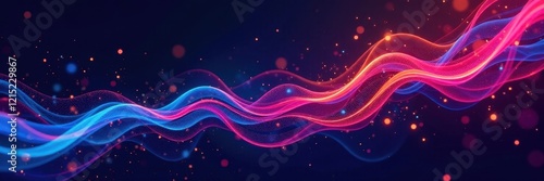 Abstract shapes, swirling lines, dark background, contrast, paint, movement