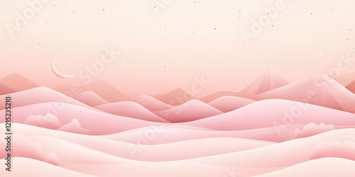 Dreamy Mountainscape: A sof...