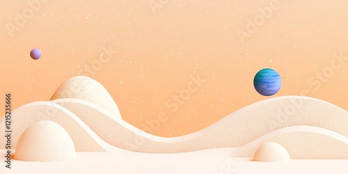 Pastel PlanetScape: Abstrac...