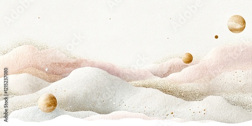 Serene Pastel Landscape: Dr...