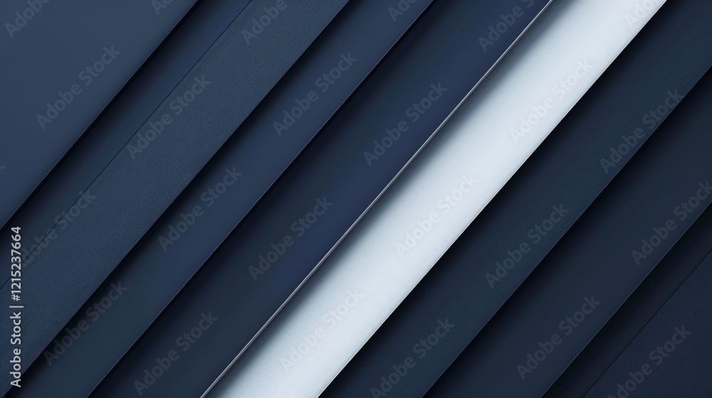 Abstract Diagonal Lines, Blue and White Geometric Pattern