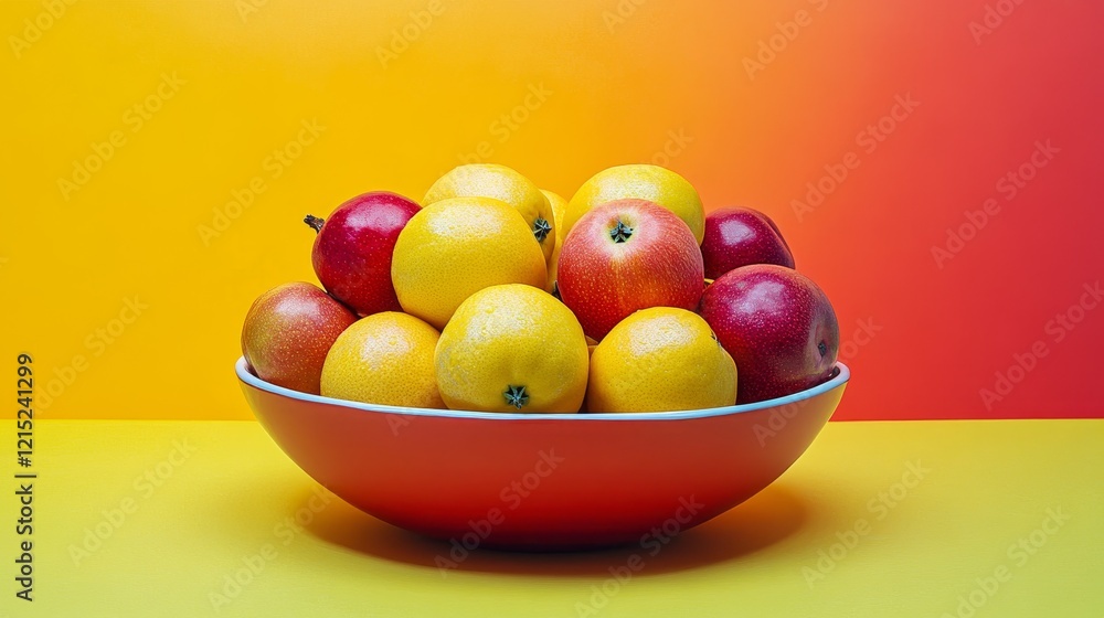 A bowl of fruit with apples and oranges A bowl of fruit with apples and oranges