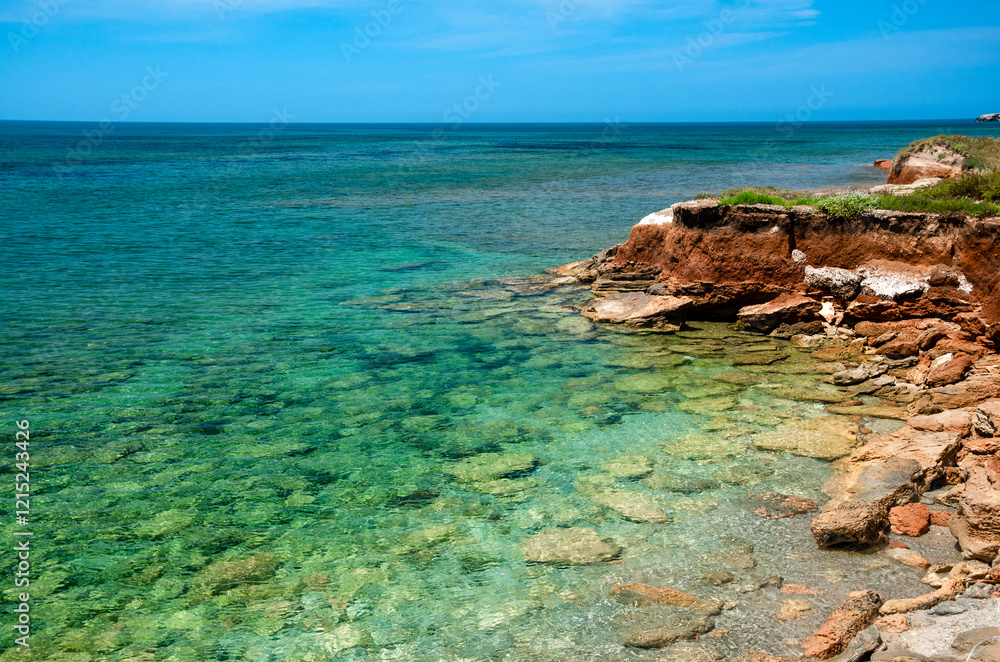 Sardegna, spiaggia solitaria nei pressi di Cabras, Italia, Europa occidentale Sardegna, spiaggia solitaria nei pressi di Cabras, Italia, Europa occidentale