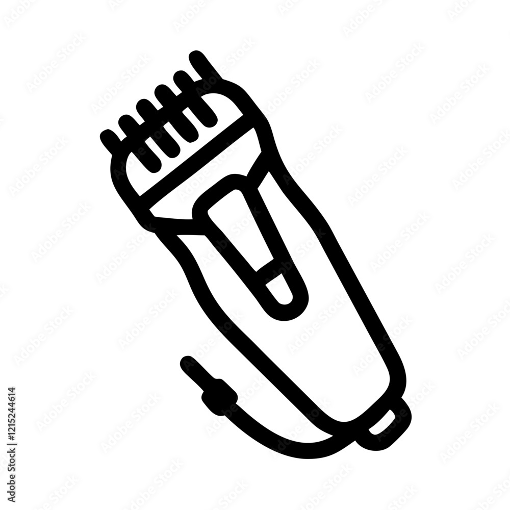 Black outline of electric hair trimmer