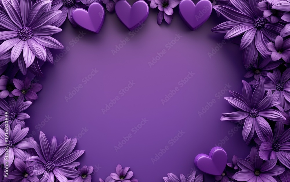 Saint Valentines Day and 8 march womans day purple 3d background Saint Valentines Day and 8 march womans day purple 3d background