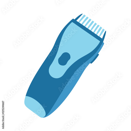 Blue electric hair trimmer illustration