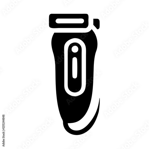 Black electric razor icon with simple design