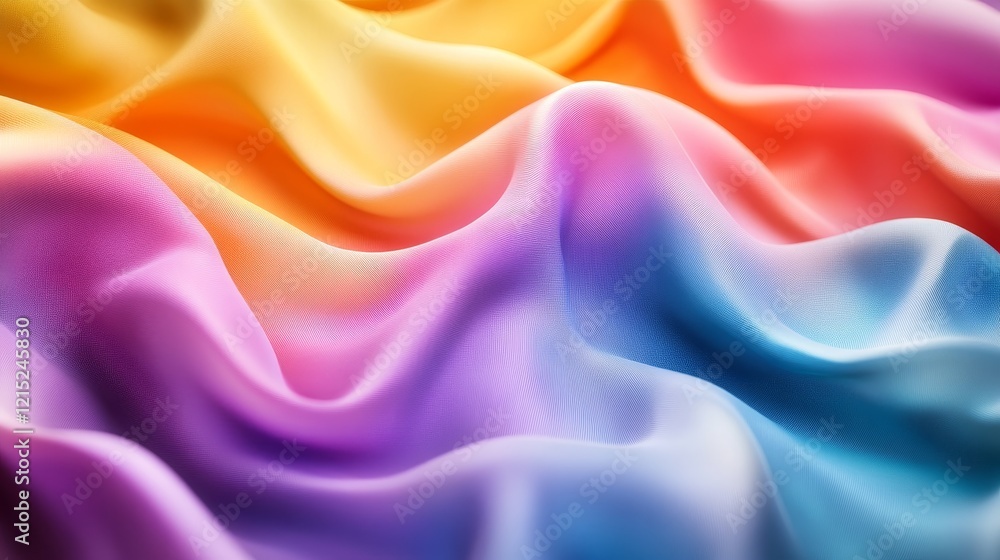 Obraz premium A colorful piece of fabric with a rainbow pattern