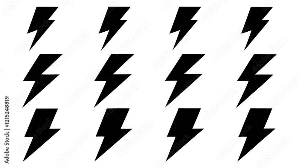 A repeating pattern of simple black lightning bolt icons. A repeating pattern of simple black lightning bolt icons.