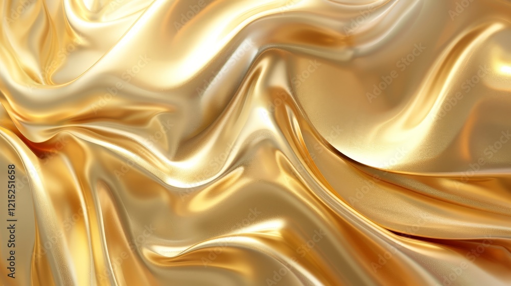 Obraz premium Golden Silk Drape Texture