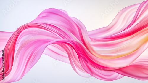 Pink Fabric Flowing Abstract Art - Abstract art of flowing pink fabric, symbolizing grace, elegance, fluidity, movement, and serenity. photo