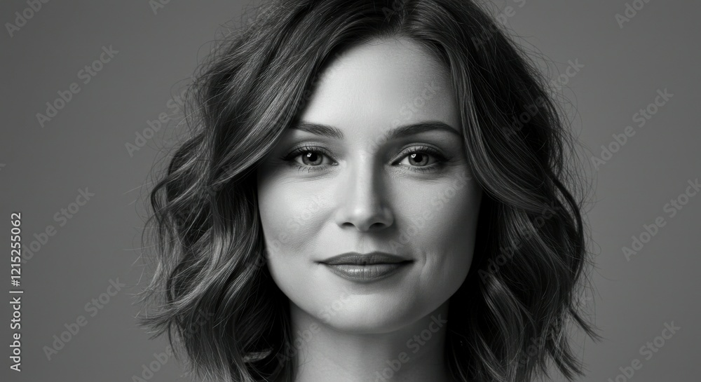 A graceful black and white close-up of a woman, capturing the purity of her expression.
A graceful black and white close-up of a woman, capturing the purity of her expression.