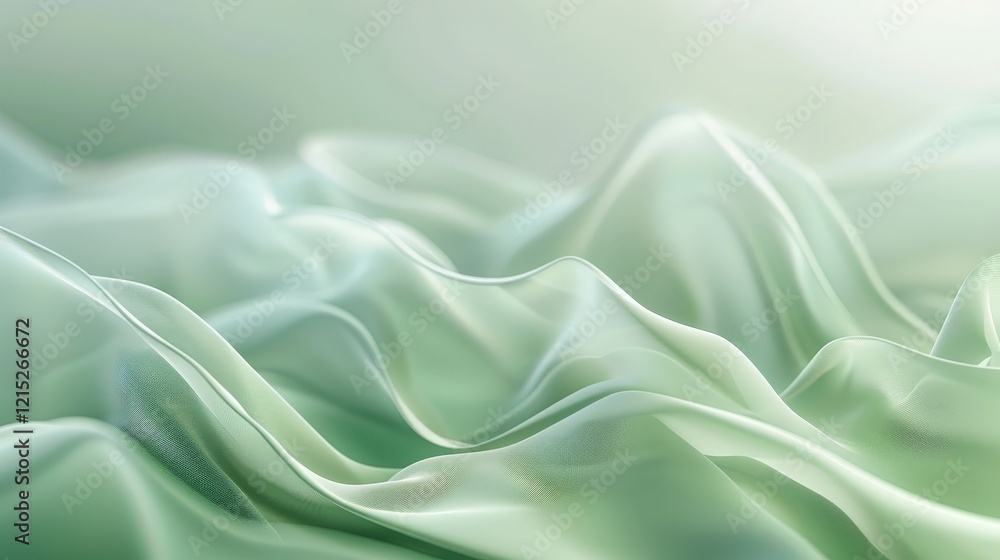 Obraz premium Abstract Green Fabric Drape