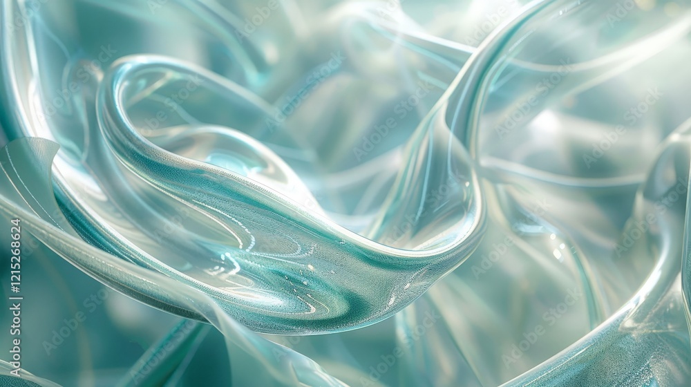 Obraz premium Abstract Teal Swirls