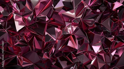 Abstract Red Crystal Background