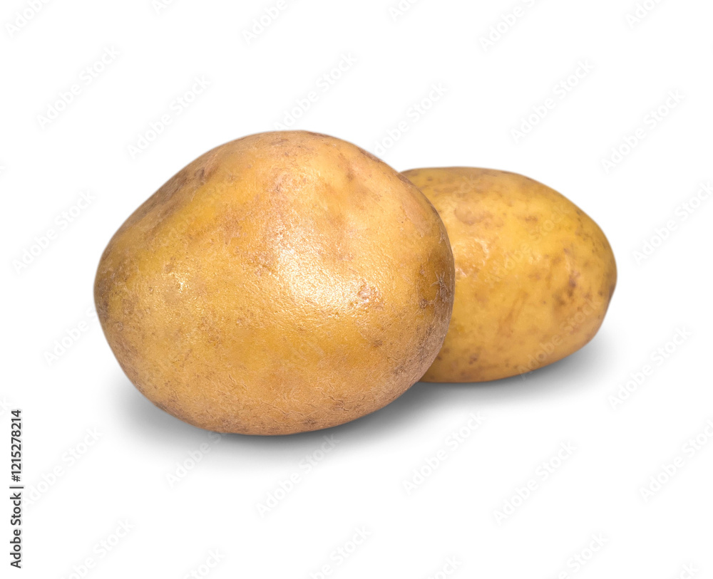 Two potatoes on a white background Two potatoes on a white background
