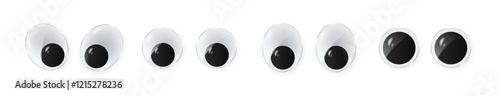 toy eyes cartoon safety wobbly flat style design vector
