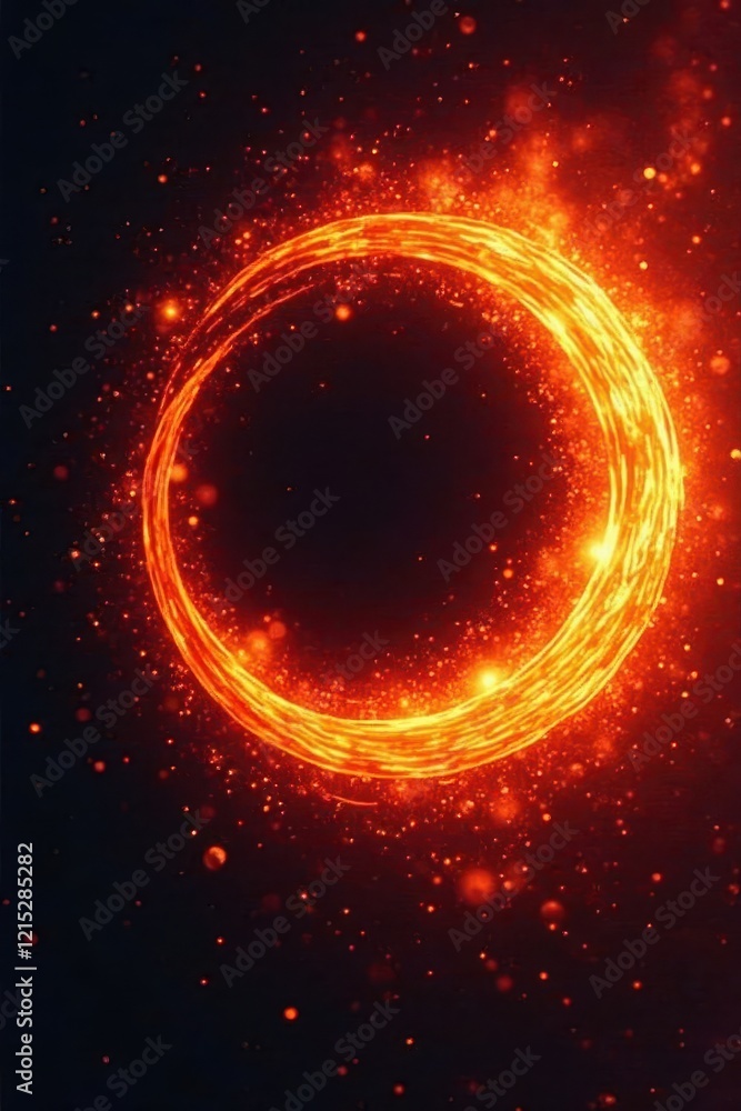 Abstract fiery vortex swirling, intense orange & red hues on black , digital art, backdrop Abstract fiery vortex swirling, intense orange & red hues on black , digital art, backdrop