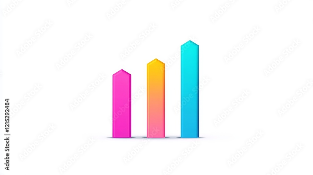 Minimalistic Bar Chart Infographic - Upward trending business growth, success, progress, data visualization, and financial increase. Simple and colorful chart design. Minimalistic Bar Chart Infographic - Upward trending business growth, success, progress, data visualization, and financial increase. Simple and colorful chart design.