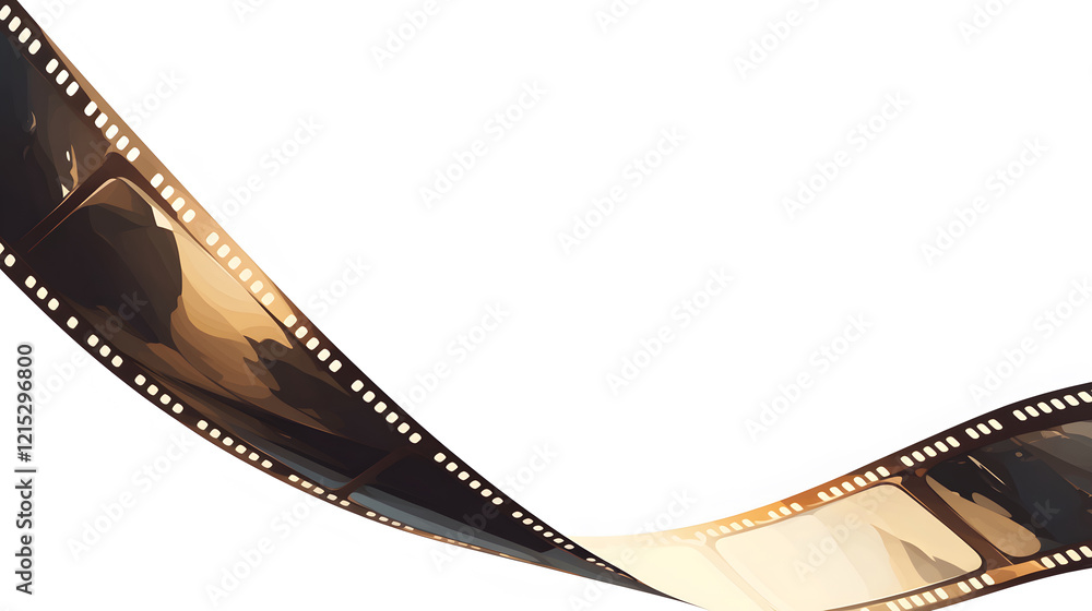 Fototapeta premium Retro film roll illustration