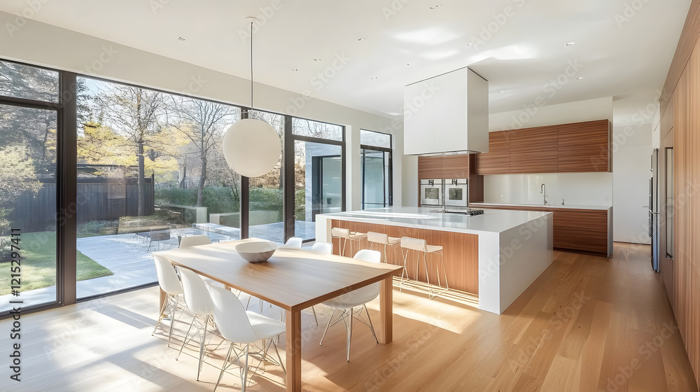 Modern minimalist style kitchen home background Modern minimalist style kitchen home background