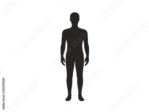 Isolated Man Silhouette Standing